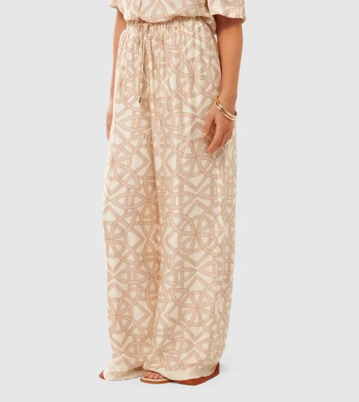 forever new  SERENA Printed Satin Pants for Women | Best Price UAE